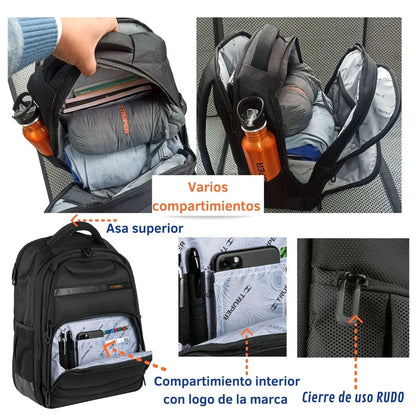 MOCHILA PORTA LAPTOP C/CARGADOR USB "TRUPER"