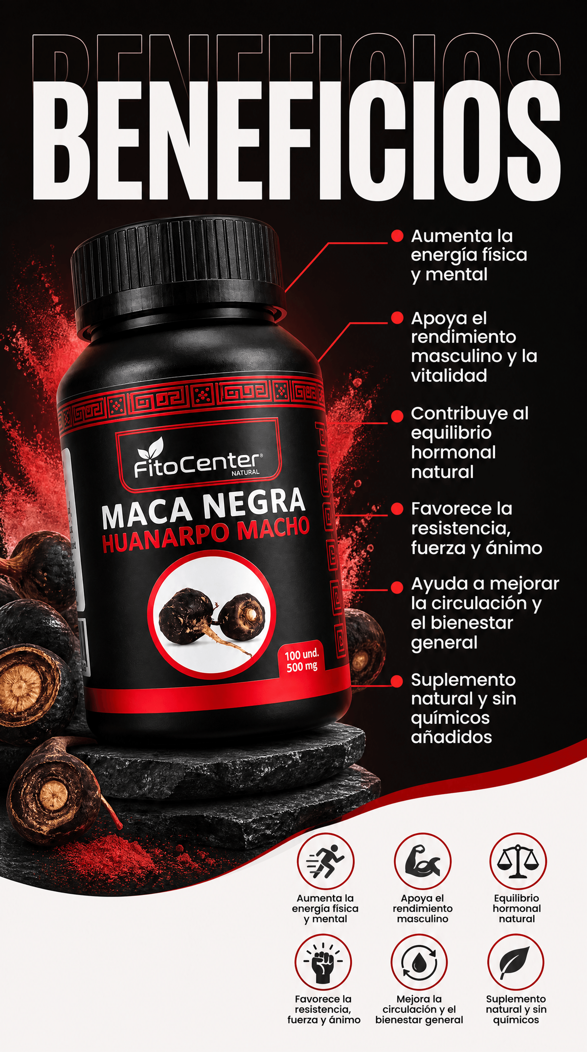 Maca Negra y Huanarpo Macho